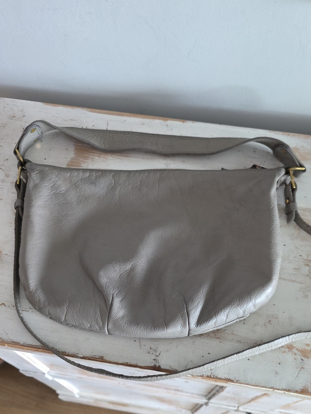 Clare V Light Gray Moyen Messenger Bag